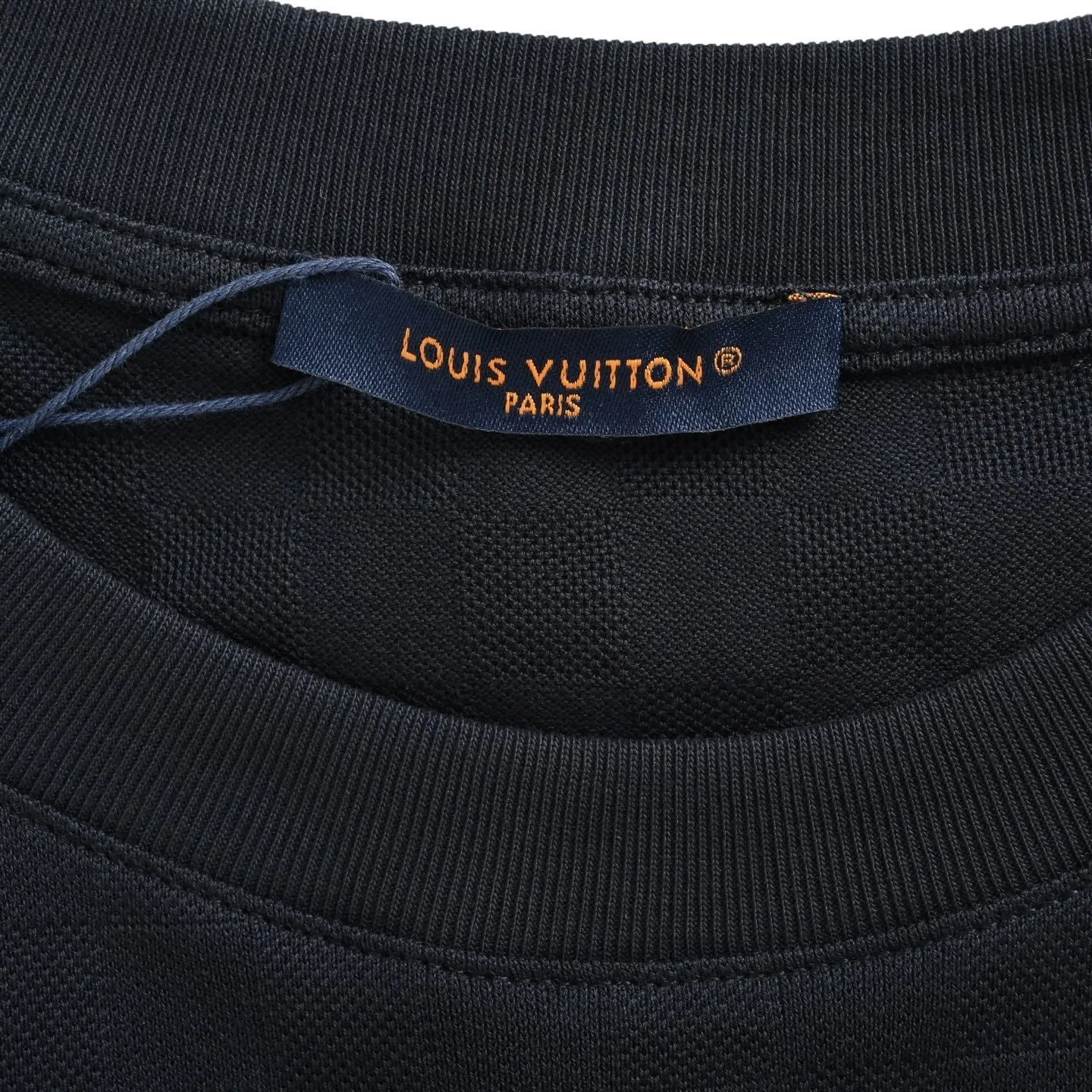 Louis Vuitton/Louis Vuitton 24ss pique checkerboard embroidered short sleeves